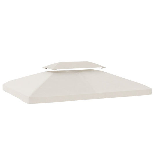 Outsunny Techo De Repuesto Para Cenador 4x3 M Con Techo Doble Anti-uv Crema_0