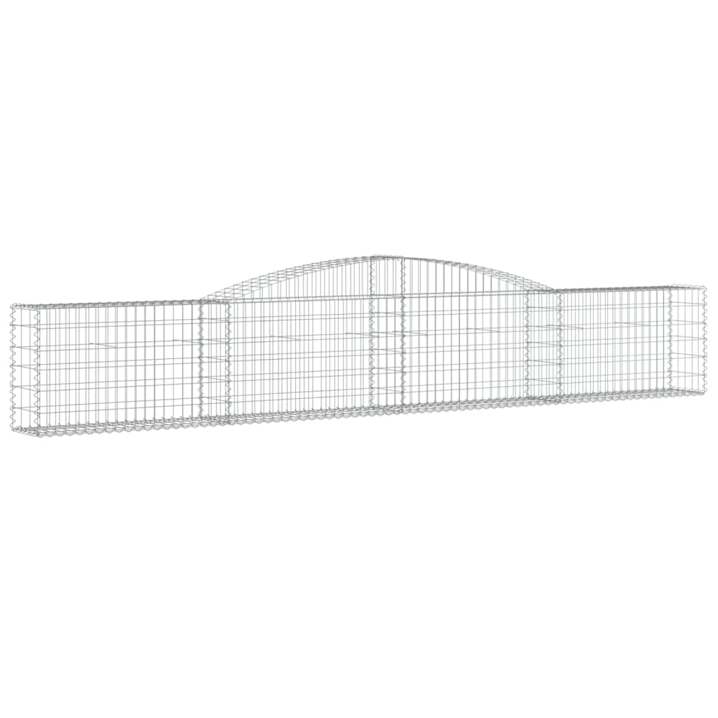Cestas De Gaviones 15 Uds Forma De Arco Hierro 400x30x60/80 Cm_2