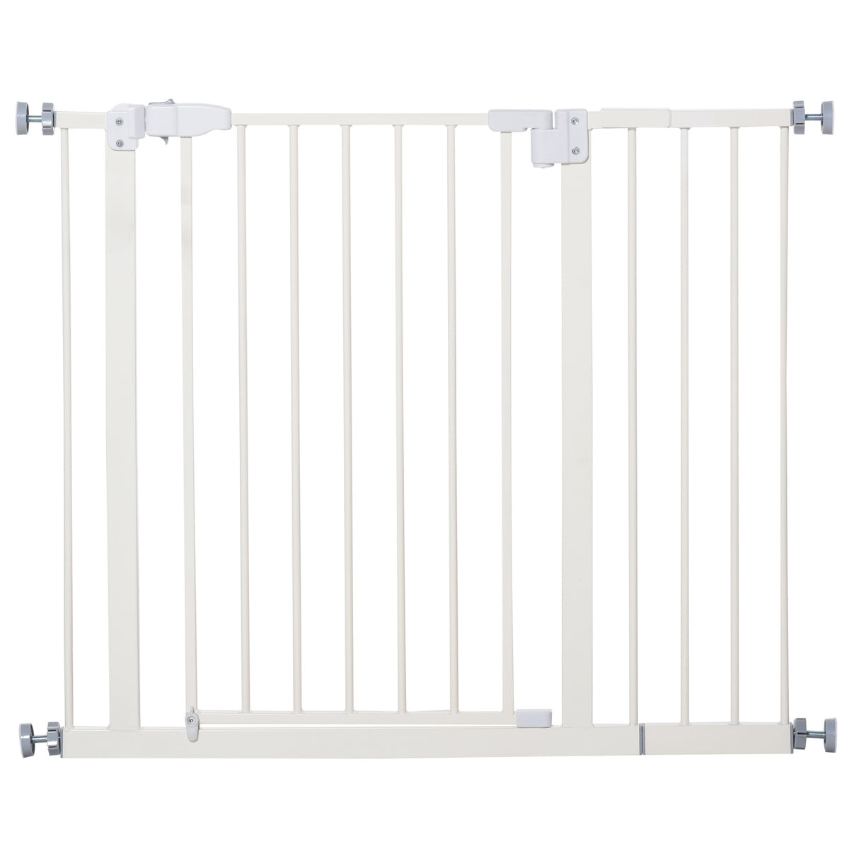 Pawhut Barrera De Seguridad Con Longitud Ajustable 74-97,5x76,2 Cm Blanco_0