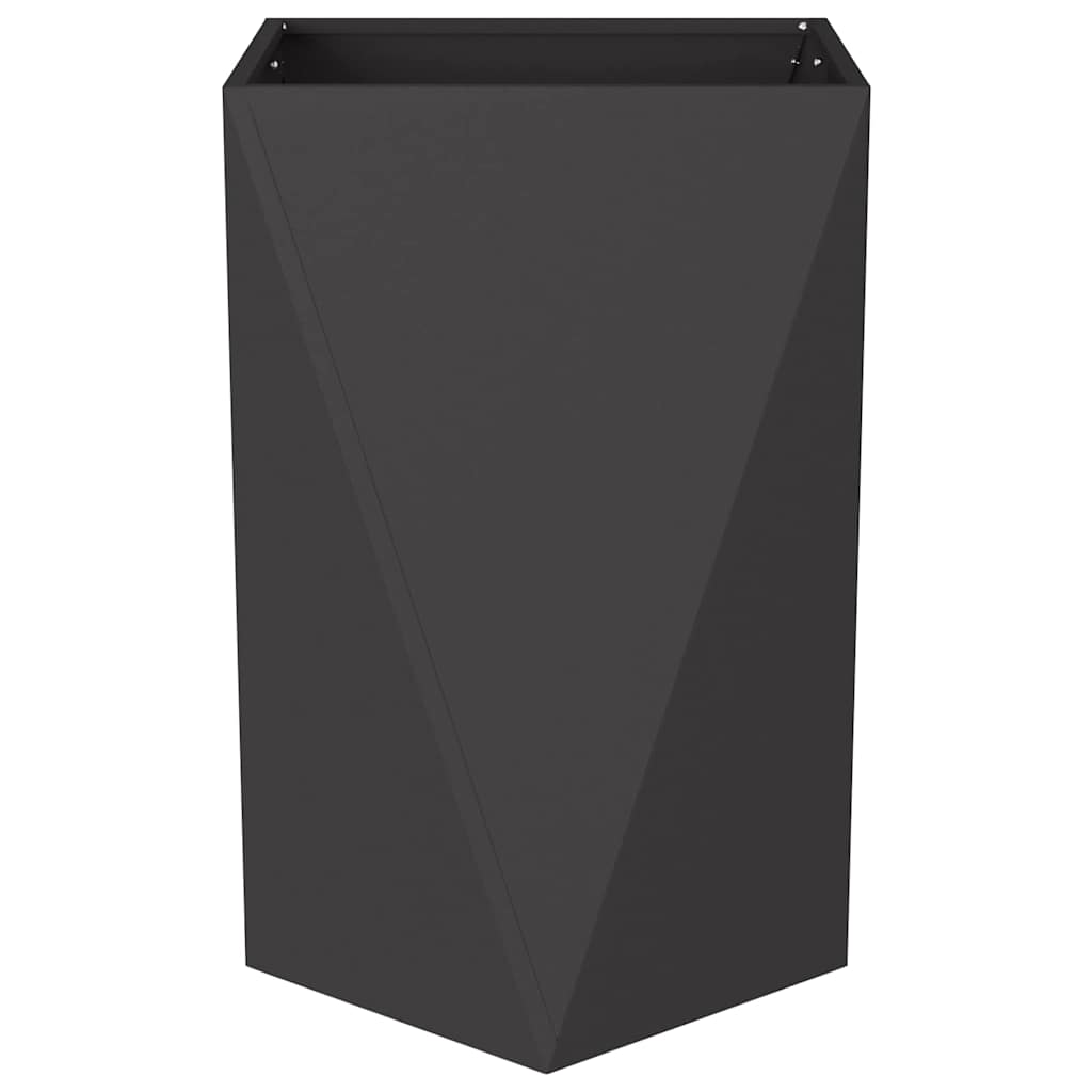 Jardinera 2 Pcs Negro 50 X 50 X 75 Cm Acero_5