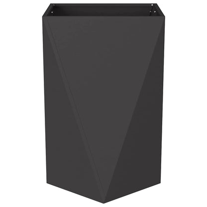 Jardinera 2 Pcs Negro 50 X 50 X 75 Cm Acero_5