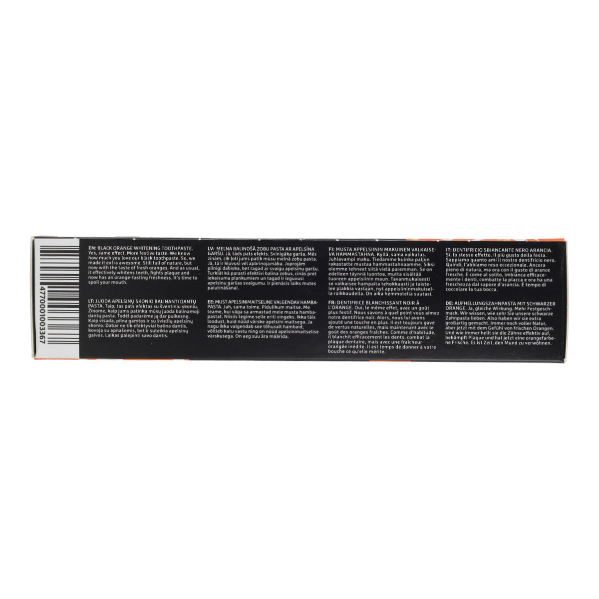 Pasta dental Negra Blanqueadora sabor Naranja EcoDenta 100 ml