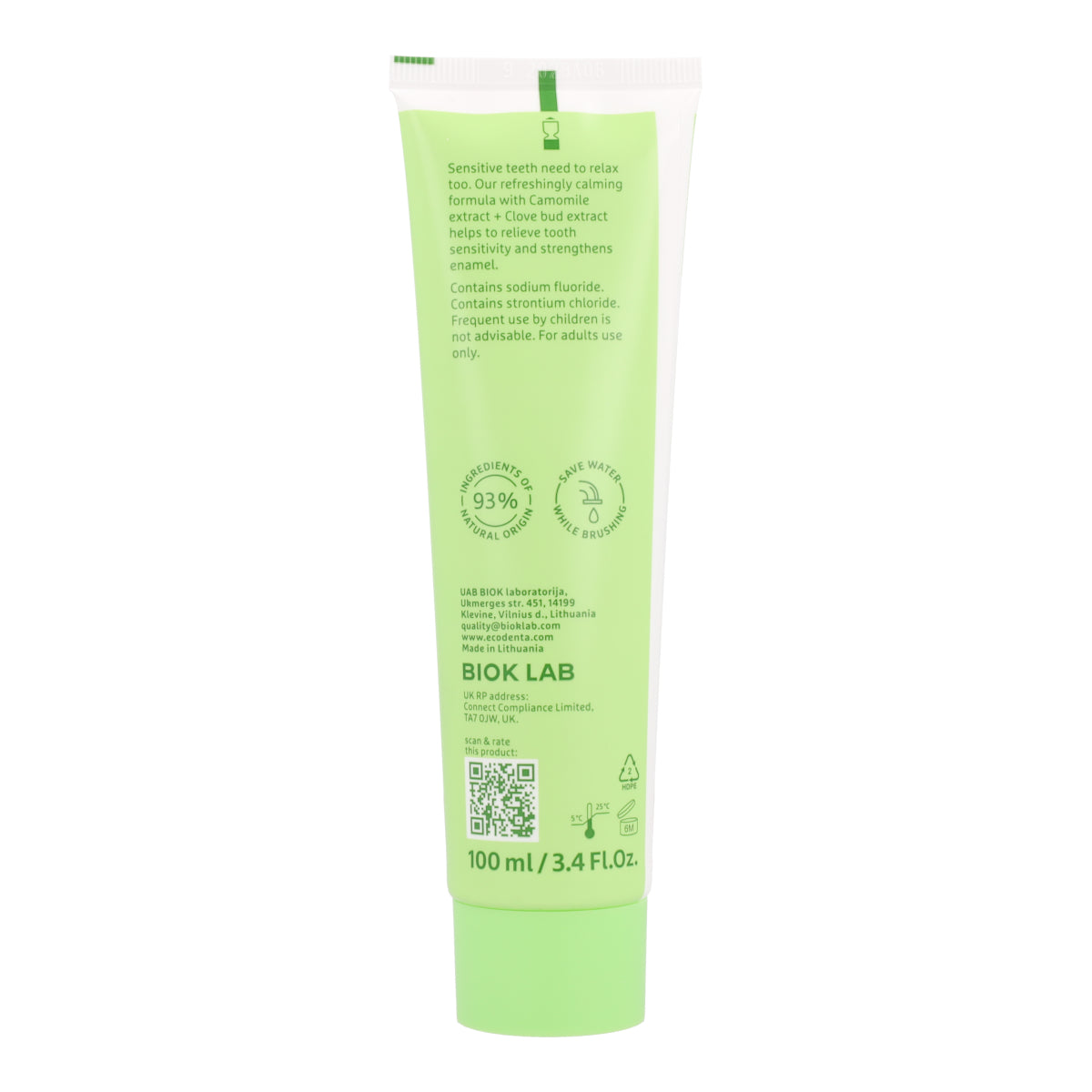Pasta dental Alivio Sensibilidad Manzanilla y Clavo EcoDenta 100 ml