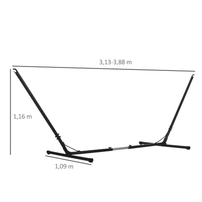 Outsunny Soporte Para Hamaca Jardín Ajustable Estructura De Metal_2