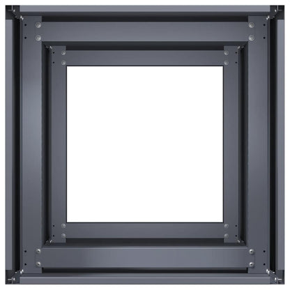 Jardinera De Acero Laminado En Frío Antracita 40x40x80 Cm_4