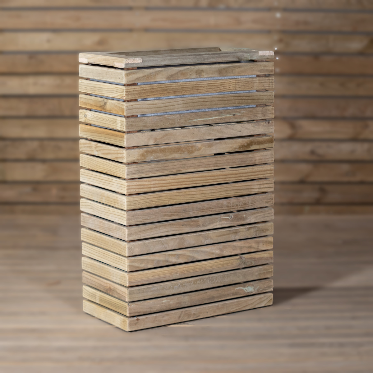 Jardinera Luxe Torre De Madera Tratada Vidahuerto 80x30x90 Cm._2