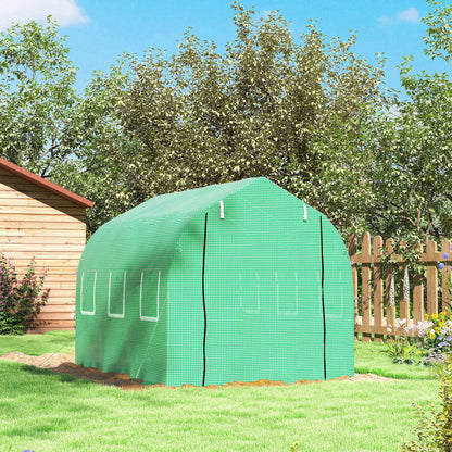 Outsunny Invernadero De Exterior 3x2x2 M Con 6 Ventanas De Malla Verde_3