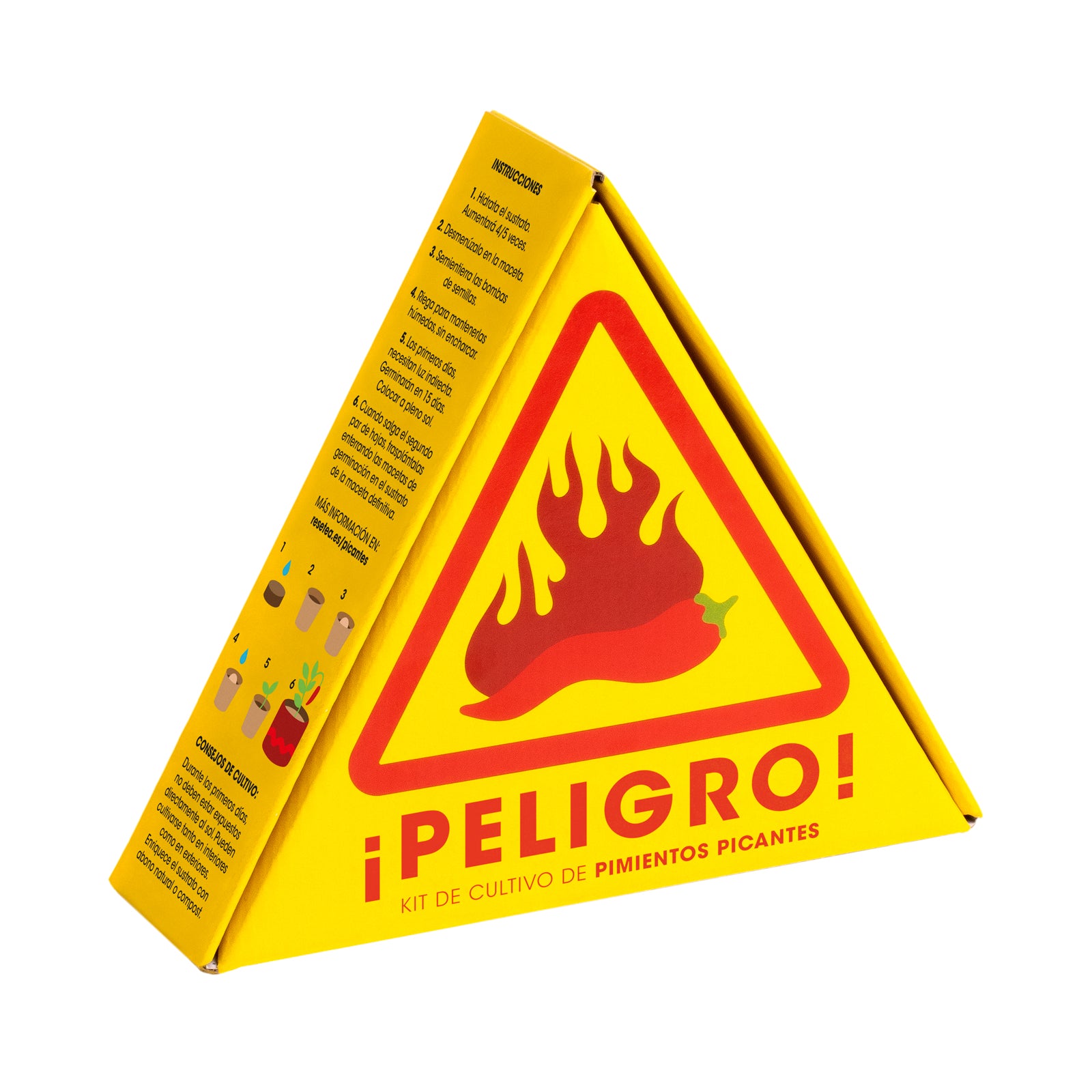 Kit de Cultivo Pimientos Picantes ¡Peligro! 5 Niveles, del Jalapeño al Red Caribbean - Resetea_0