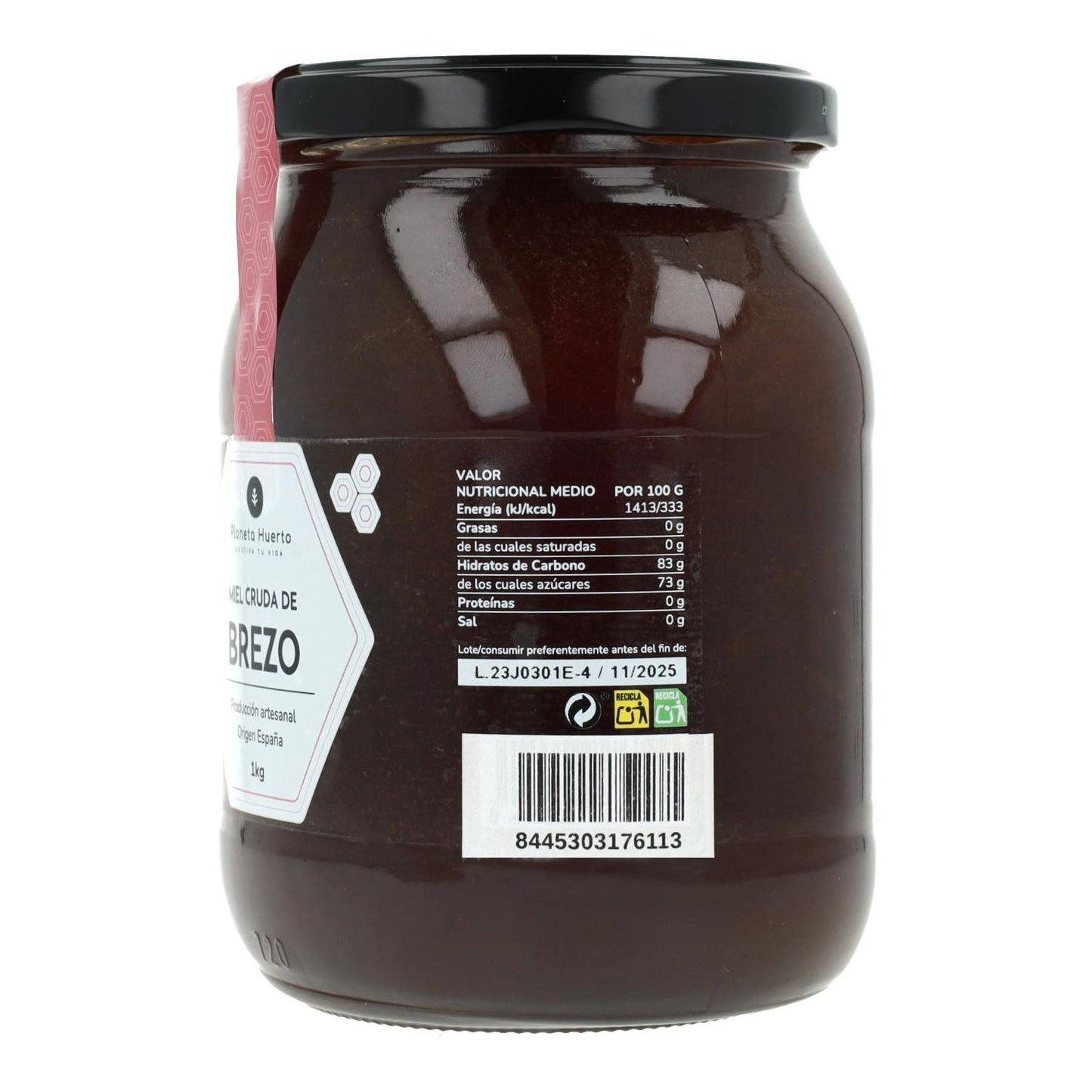 Pack 6x Miel Cruda de Brezo Planeta Huerto 1 Kg