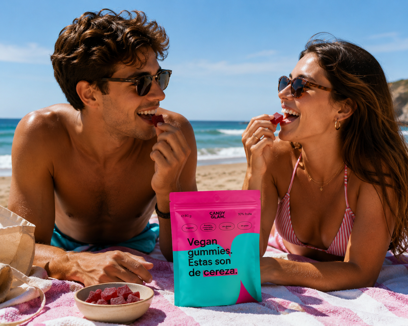 Gummies Veganas Sabor Cereza Pack 5 Bolsas - Snack Dulce Natural Sin Gluten_4