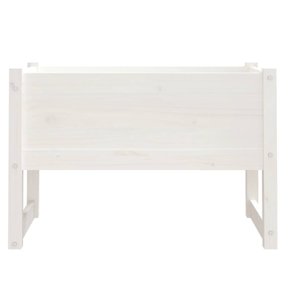 Jardinera Madera Maciza De Pino Blanco 78x40x52 Cm_3