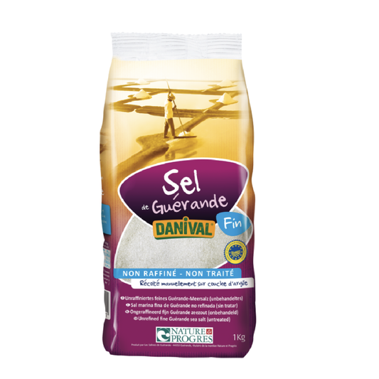 Sal Fina Gris de Guerande sin refinar Danival, 1 kg
