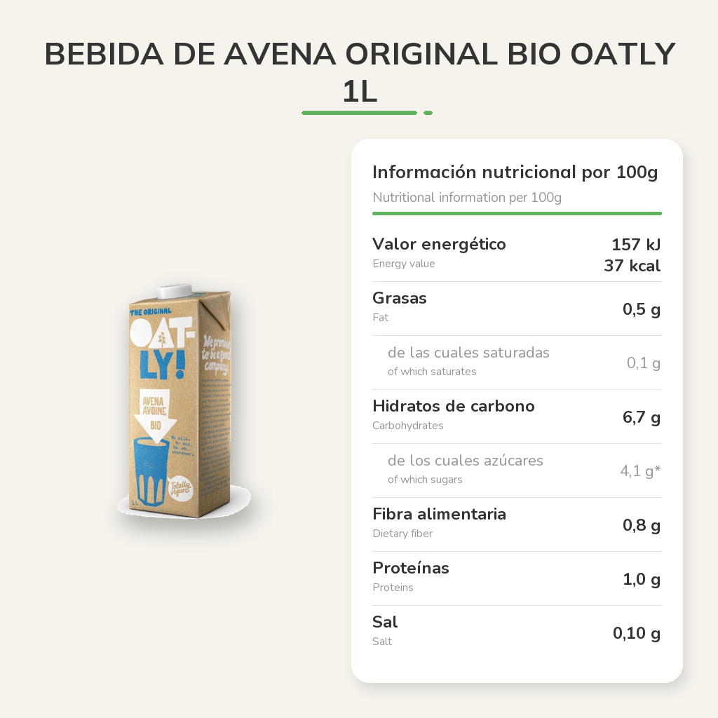 Información nutricional