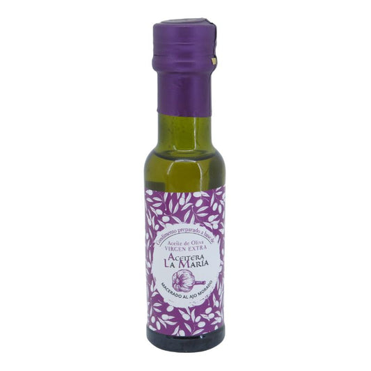 Aceite De Oliva Virgen Extra Macerado Al Ajo Morado 100 Ml Cristal_0