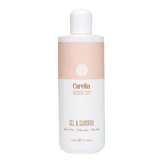 Gel & Champú de Té Verde, Caléndula y Bisabolol seguros durante el embarazo Carelia 500 ml