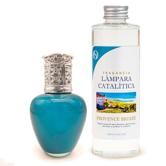 Lámpara Catalítica Aqua Marina + Aroma Provence Breeze 500ml - Elimina Olores, Perfuma Y Mejora La Calidad Del Aire_0