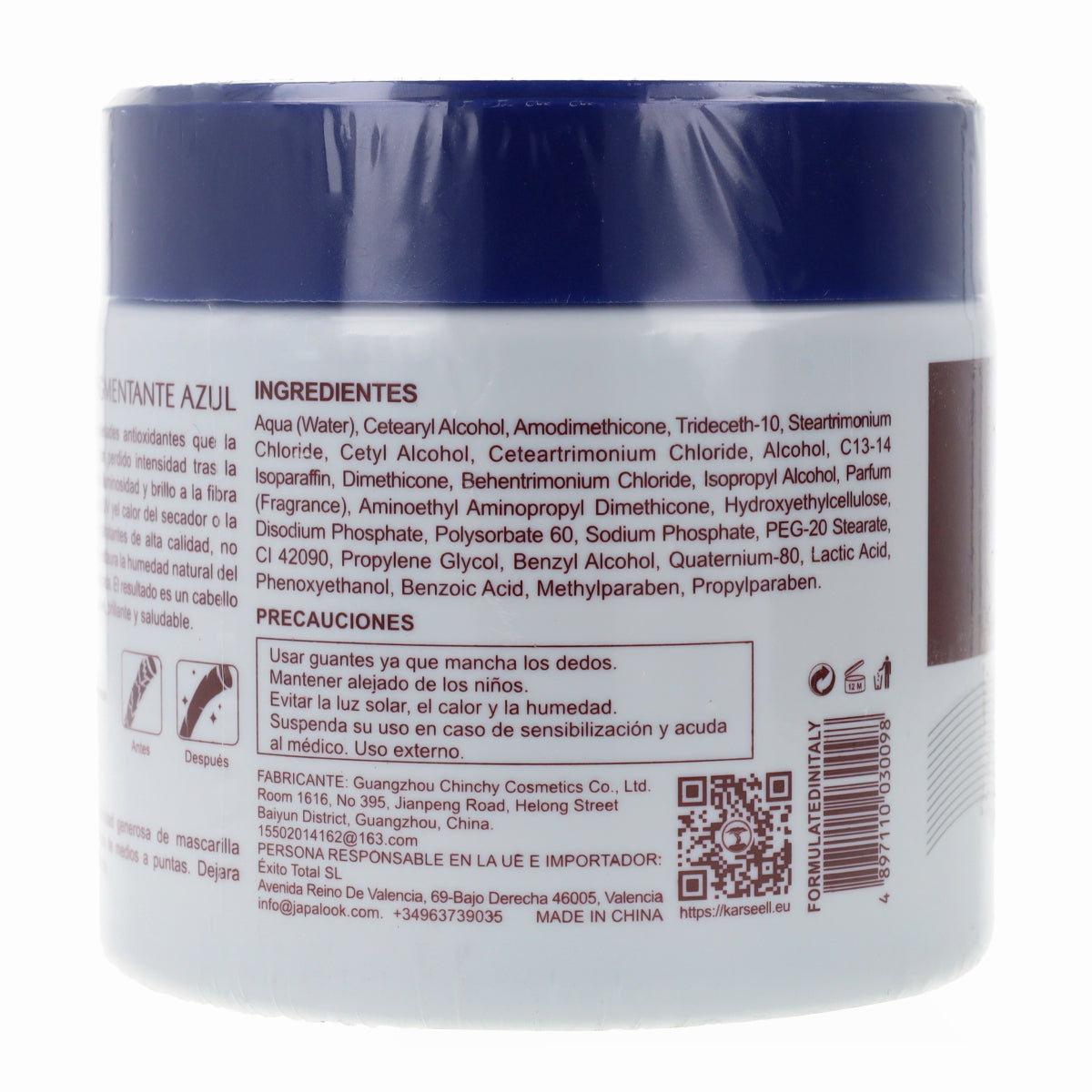 Mascarilla Pigmentante Azul Karseell 500 ml