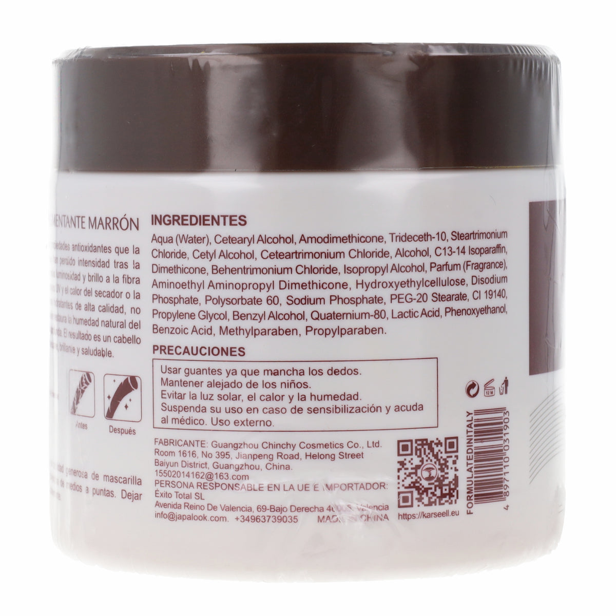 Mascarilla Pigmentante Marrón Karseell 500 ml