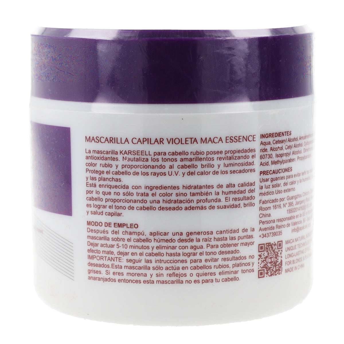 Mascarilla Capilar Violeta Karseell 100 ml