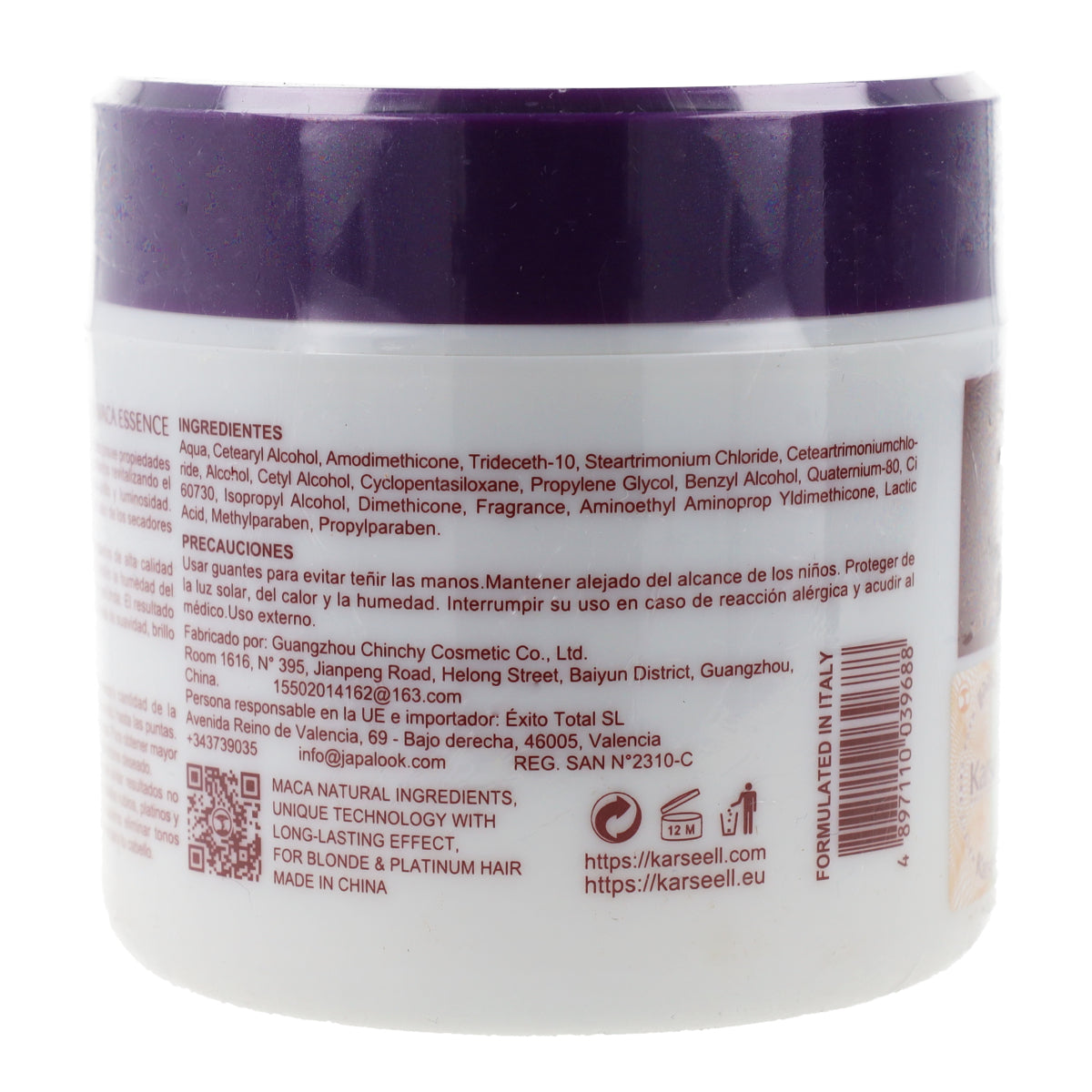 Mascarilla Capilar Violeta Karseell 100 ml