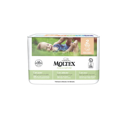 Pañales  T2 (3-6 kg) Moltex Pure &amp; Nature, 36 Uds