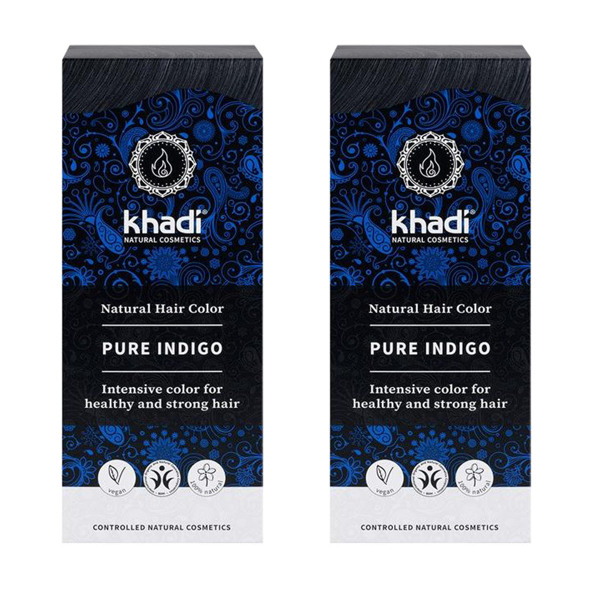 Pack 2x Tinte natural Índigo puro, Khadi, 100 g