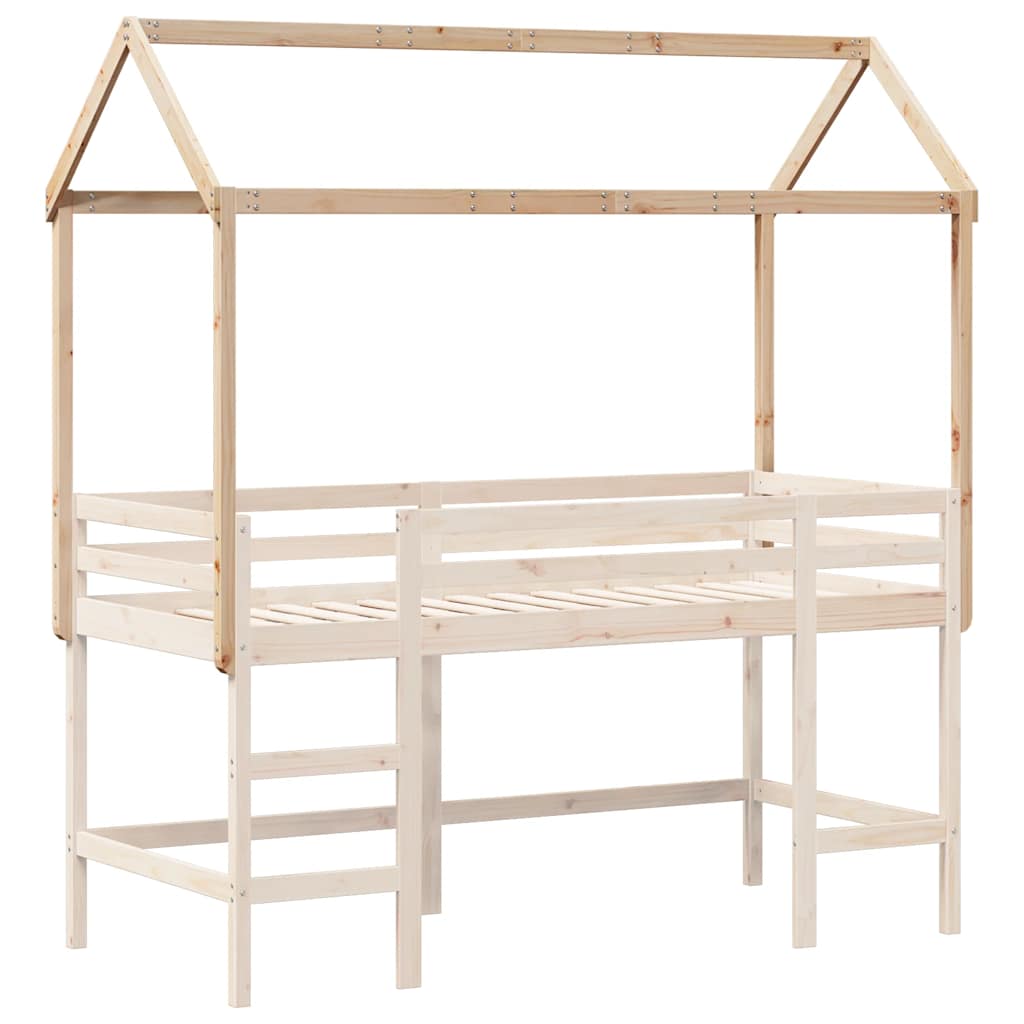 Techo De Cama Infantil Madera Maciza Pino 217x85,5x154 Cm_2