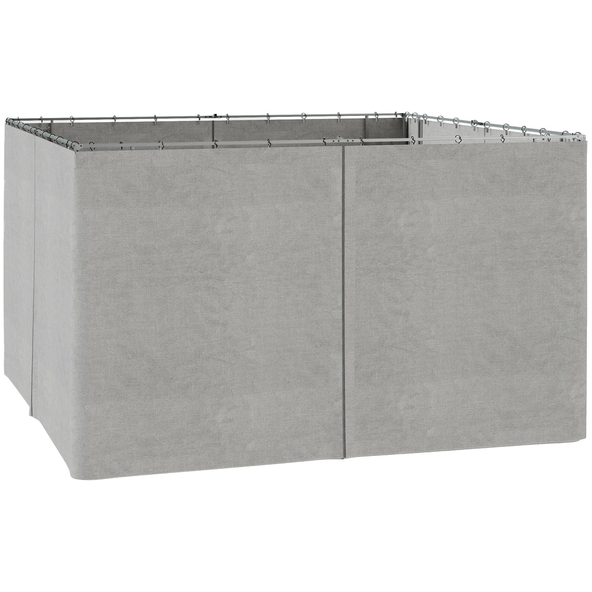 Laterales Para Carpa Outsunny Poliéster Gris Claro 352x205 Cm_0
