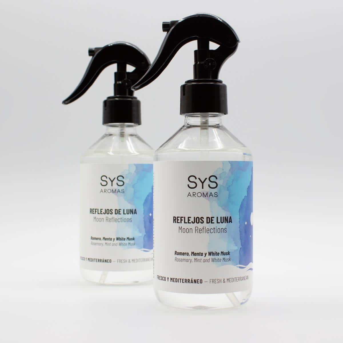 Ambientador Pulverizador Reflejos de Luna Experience SYS Aromas 300 ml | Romero, Menta y White Musk | Revitalizante_2