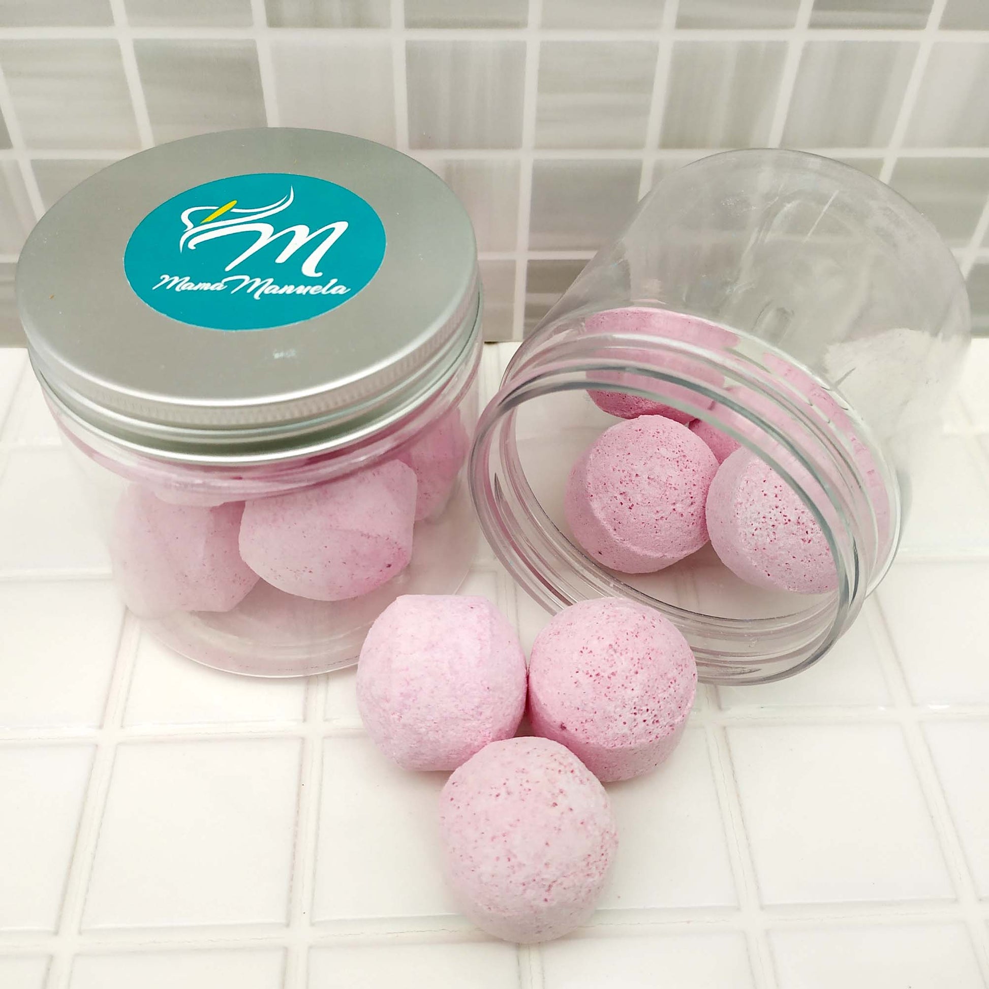 Tarro 7 Mini Bombas Efervescentes Para Manicura Y Pedicura - Ablandan Durezas, Uñas Y Cutículas - Aroma Rosas_1