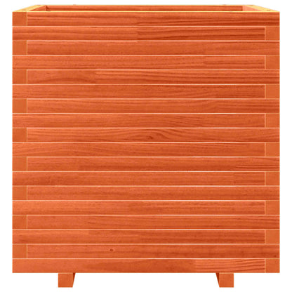 Jardinera Madera Maciza De Pino Marrón Cera 70x70x72 Cm_4