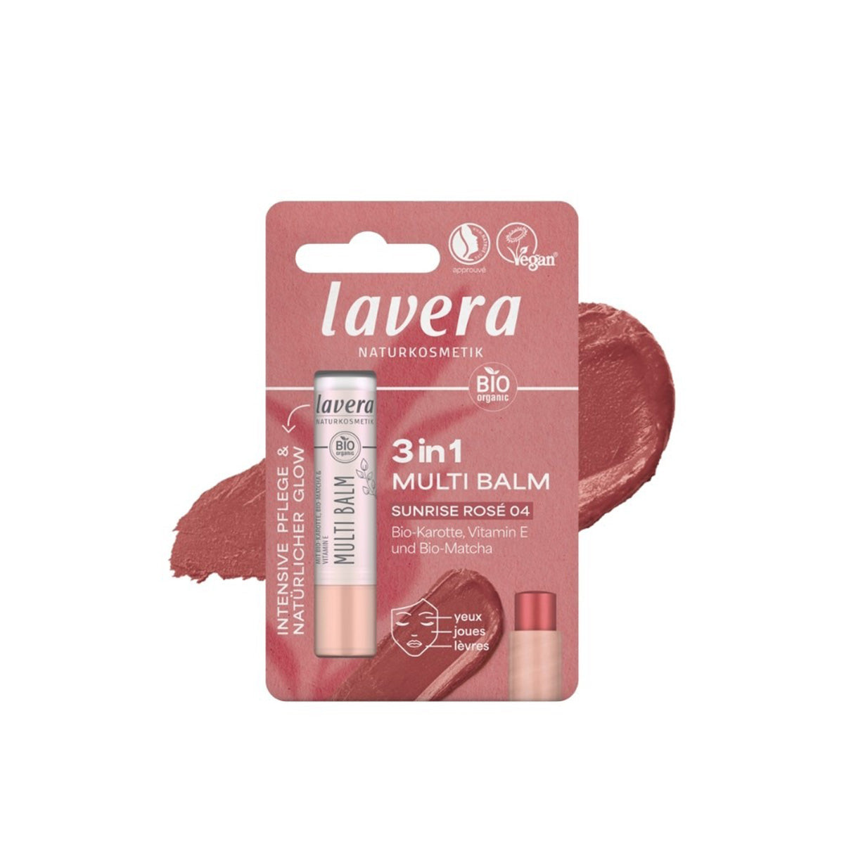 Bálsamo Multiusos Blister 04 Sunrise Rose Lavera LAVERA, 4,9 g