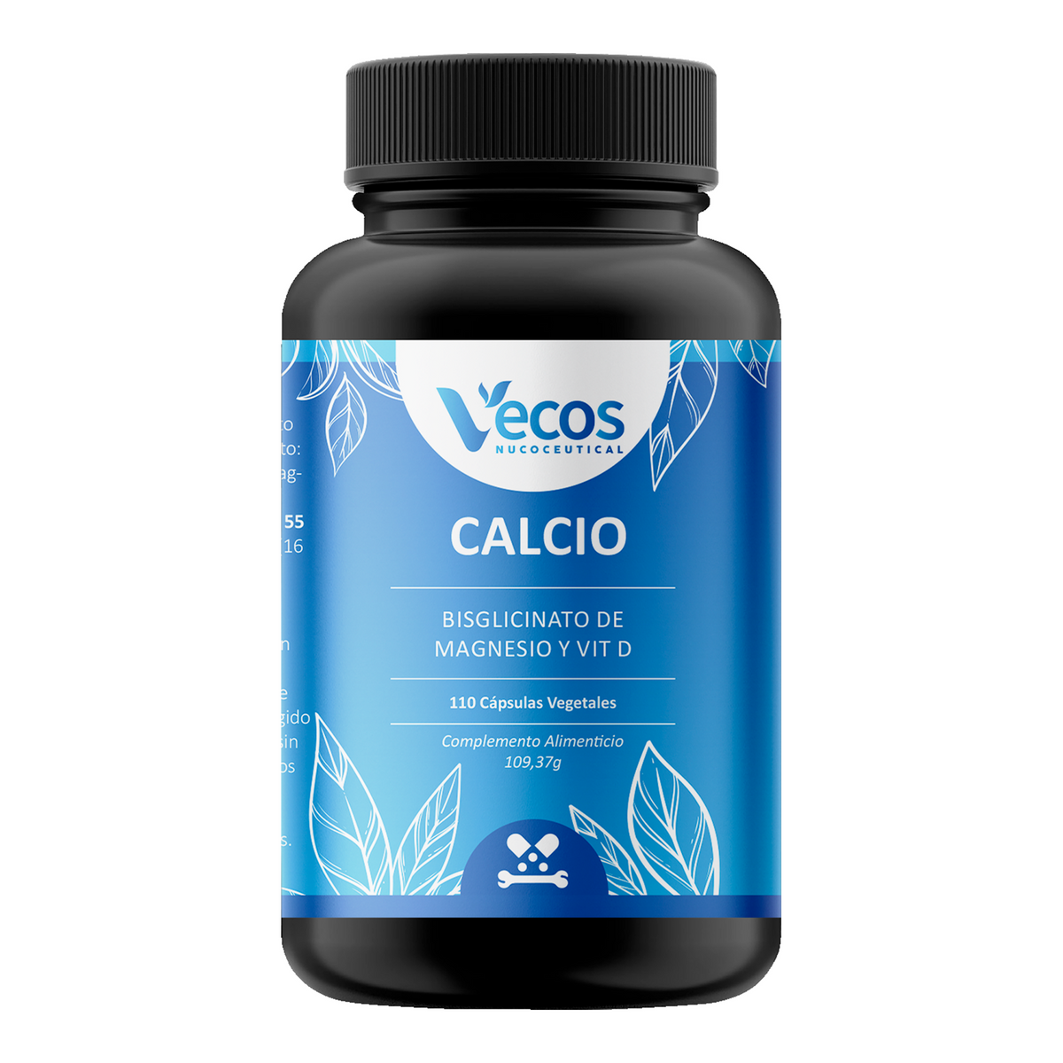 Citrato De Calcio + Magnesio + Vit D3 Vecos 110 Cápsulas | Huesos Fuertes Y Previene Pérdida Ósea_0