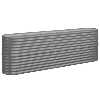Jardinera Arriate Acero Galvanizado Gris 224x40x68 Cm_0