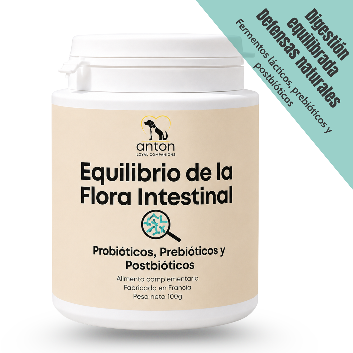 Flora intestinal para perros y gatos – Prebióticos y postbióticos – 100 g_0