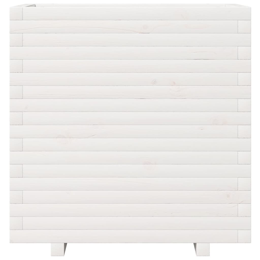 Jardinera Madera Maciza De Pino Blanco 70x40x72,5 Cm_4