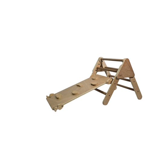 Triángulo Pikler + Rampa de escalada. Talla pequeña. Encerado Ecológico_0