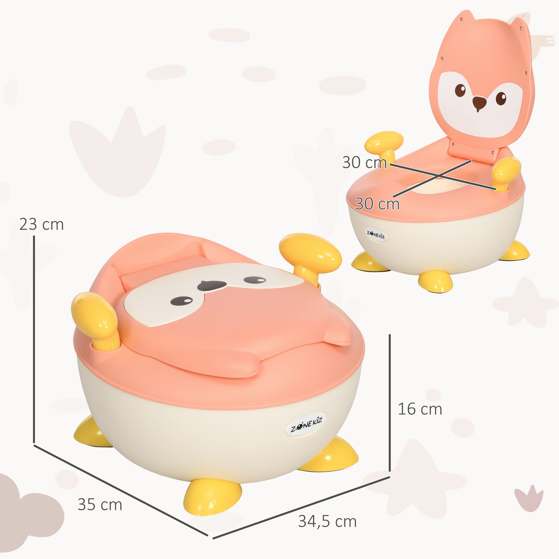 Zonekiz Orinal Infantil Para Bebé De 6-36 Meses Wc Aprendizaje 4,5x35x23 Cm Rosa_2