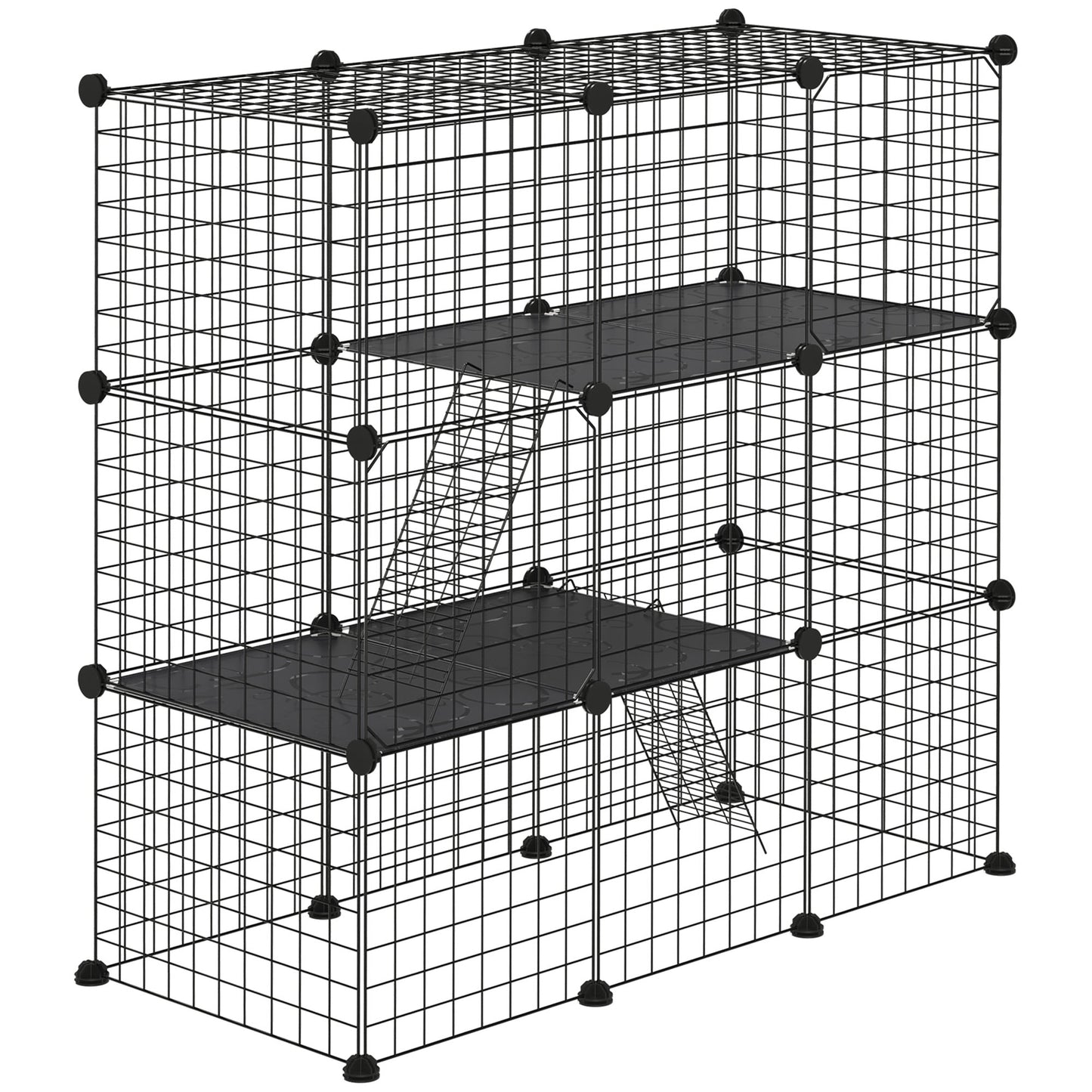 Pawhut Jaula Para Animales Pequeños De 31 Paneles 105x45x105 Cm_0
