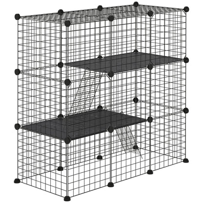 Pawhut Jaula Para Animales Pequeños De 31 Paneles 105x45x105 Cm_0