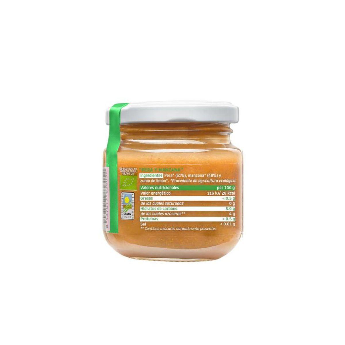 PROMO 3x Tarrito BIO pera y manzana +6 meses Smileat, 130g