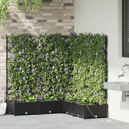 Macetero De Jardín 5 Uds. Negro 120 X 120 X 126 Cm Pp_2