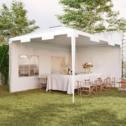Outsunny Carpa De Jardín 4x3 M Con 2 Laterales 2 Ventanas Anti-uv Blanco_4