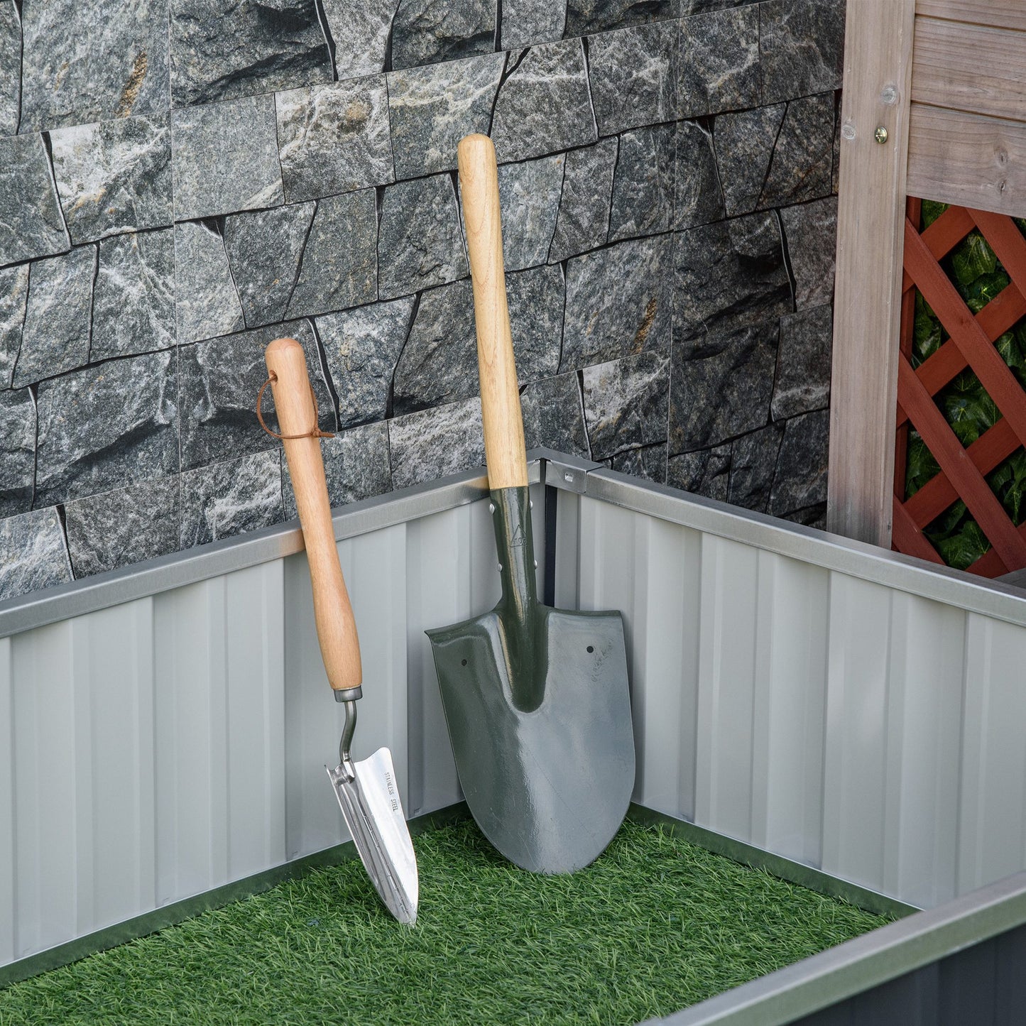 Outsunny Huerto Urbano 174x90x30cm Con Guantes Para Cultivos Plantas Flores Gris_3