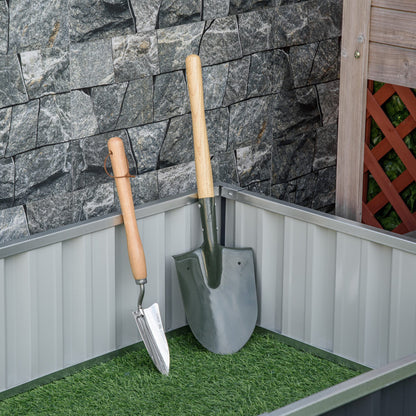 Outsunny Huerto Urbano 174x90x30cm Con Guantes Para Cultivos Plantas Flores Gris_3