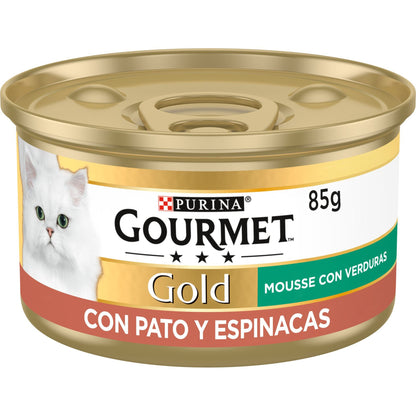 GOURMET GOLD Mousse Comida húmeda Pato&amp;Espinaca 85 g