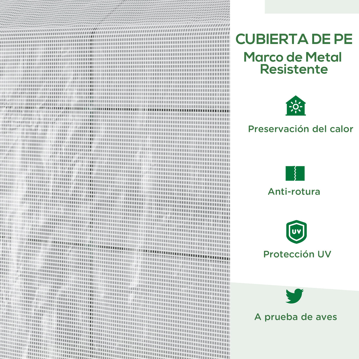 Invernadero De Jardín Con 4 Estantes Outsunny 120x186x190 Cm Blanco_3