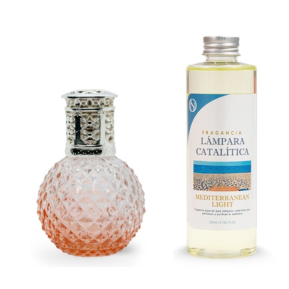 Lámpara Catalítica Orange Diamonds + Aroma Mediterranean Light 200ml - Elimina Malos Olores, Impurezas Y Perfuma_0