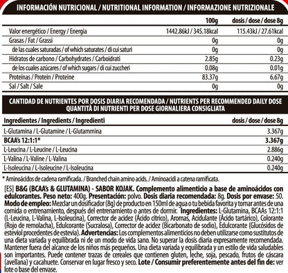B&amp;g Bcaa 12:1:1 + Glutamina 400 Gr_5