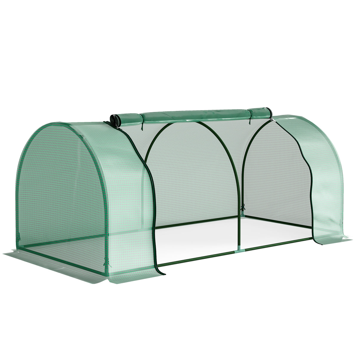 Outsunny Mini Invernadero 200x100x80 Cm Para Jardín Cultivo De Plantas Verde_0